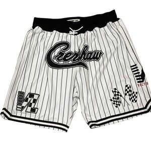 Crenshaw Nipsey Hussle Men's Headgear Victory Lap Pinstriped Shorts Size XL